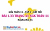 Bài 1.33 SGK Toán 11 tập 1 Kết nối tri thức